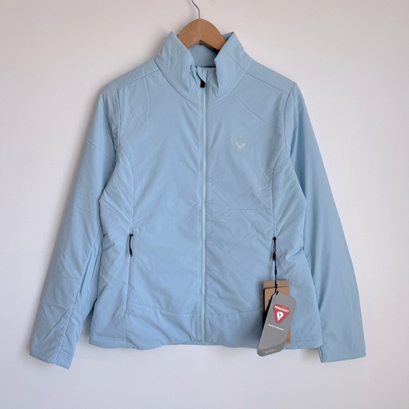 Women's Rossignol Opside Fleece Jacket Softshell Jacket, Light Blue, M - Picture 1 of 13